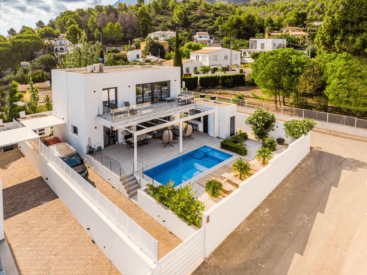 Villa moderne avec vue sur la mer et la montagne à Denia
