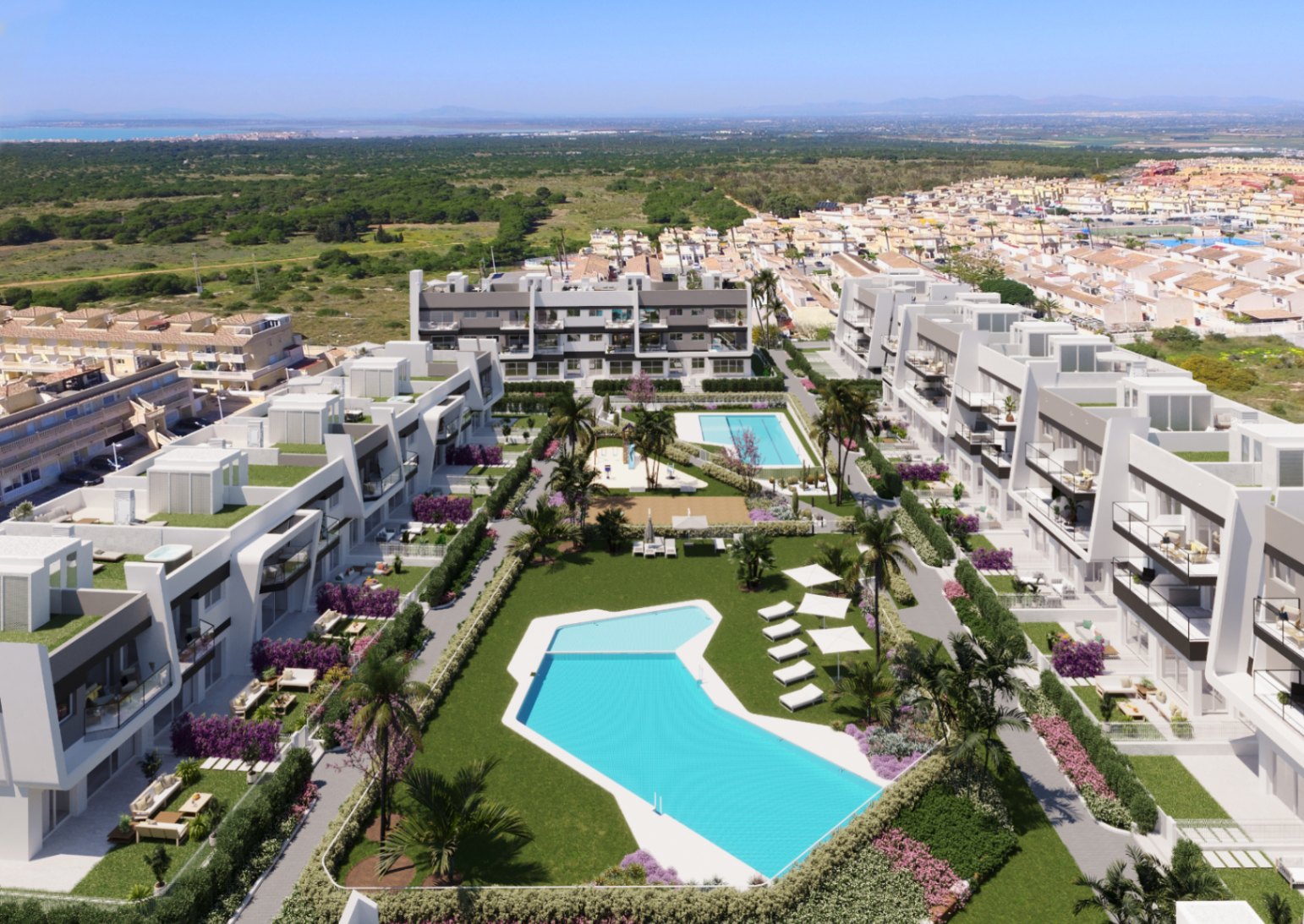 Nouveaux appartements avec piscine, 2 - 3 chambres, Santa Pola Alicante