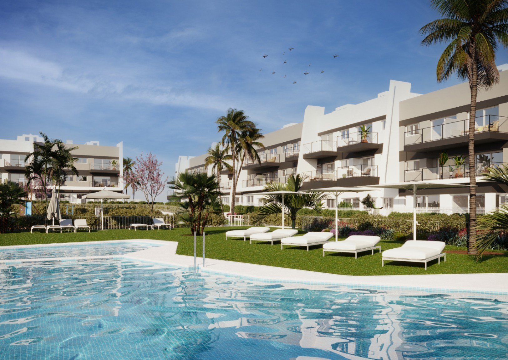 Neue Wohnungen mit Pool, 2 - 3 Schlafzimmer, Santa Pola Alicante